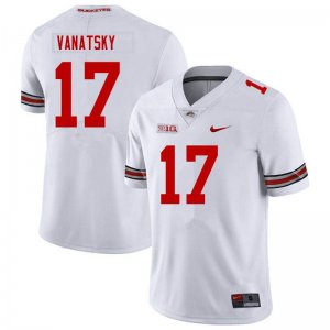 NCAA Ohio State Buckeyes Men's #17 Danny Vanatsky White Nike Football College Jersey NKR1645XE